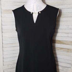 NWT Carmen Marc Valvo Pearl Chain Shell Blouse